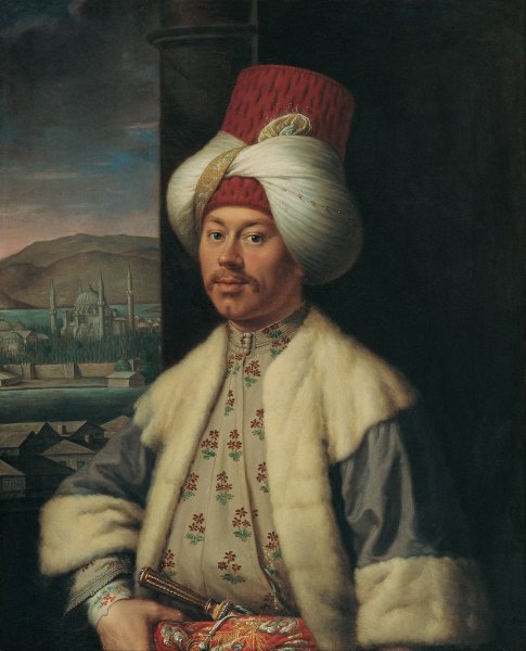 A European In Turkish Costume by Antoine De Favray - Hand-Painted Oil Painting Reproduction