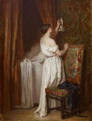 Devotion by Antoine-Emile Plassan Oil Painting