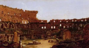 Interior of the Colosseum, Rome by Antoine-Felix Boisselier Oil Painting