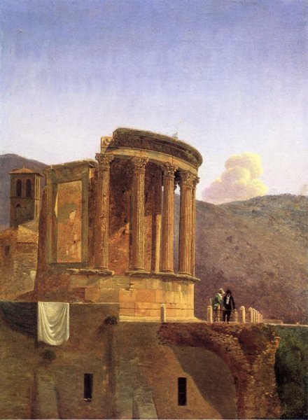 The Temple of Vesta at Tivoli by Antoine-Felix Boisselier - Hand-Painted Oil Painting Reproduction