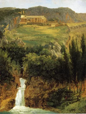 View of the Benedictine Monastery at Subiaco by Antoine-Felix Boisselier - Oil Painting Reproduction