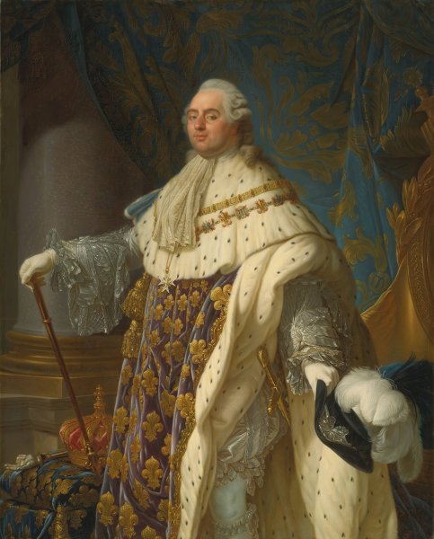 Main Product Photo of Portrait of Louis XVI of France in Coronation Robes Painting by Antoine-Francois Callet