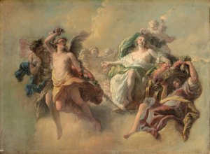 Triomphe De Flore by Antoine-Francois Callet Oil Painting