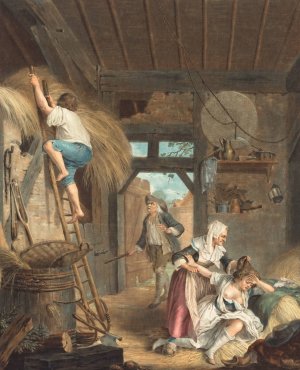 Il Est Trop Tard by Antoine-Francois Sergent Oil Painting