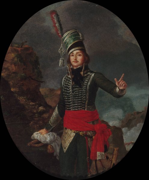 Portrait du general Francois Marceau des Graviers  by Antoine-Francois Sergent - Hand-Painted Oil Painting Reproduction