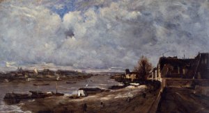 Le Quai de Bercy by Antoine Guillemet Oil Painting