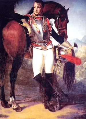 Bildnis des Sous-Lieutenant Charles Legrand by Antoine-Jean Gros - Oil Painting Reproduction