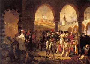 Bonaparte Visiting the Pesthouse in Jaffa by Antoine-Jean Gros Oil Painting