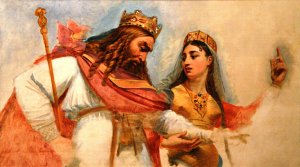 Clovis et Clotilde by Antoine-Jean Gros Oil Painting