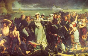 Embarquement de la Duchesse d'Angouleme a Pauillac by Antoine-Jean Gros Oil Painting