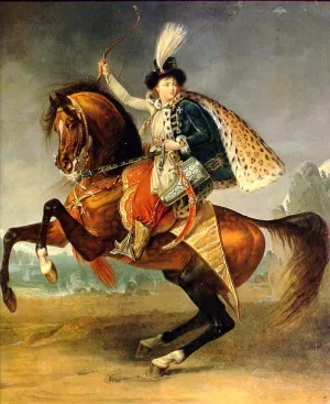 Equestrian Portrait of Boris Yusupov by Antoine-Jean Gros Oil Painting