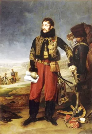 General Antoine Charles Louis Comte de Lasalle by Antoine-Jean Gros Oil Painting