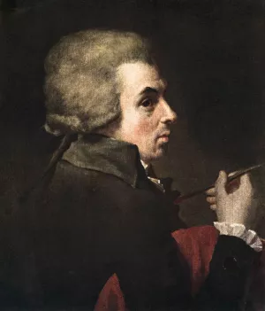 Portrait of Jacques-Louis David Oil painting by Antoine-Jean Gros