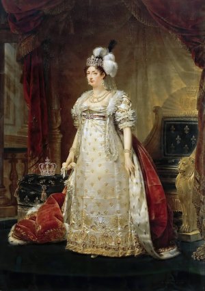 Portrait of Marie Therese Charlotte of France, Duchesse d'Angouleme by Antoine-Jean Gros Oil Painting