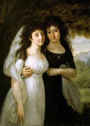 Portrait of the Maistre Sisters by Antoine-Jean Gros Oil Painting