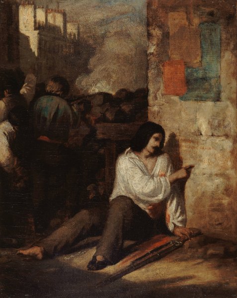 Episode de la revolution de 1848  by Antoine Johannot - Hand-Painted Oil Painting Reproduction