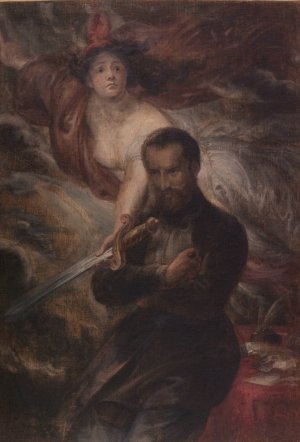 Auguste Blanqui by Antoine Joseph Wiertz Oil Painting