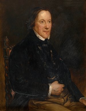 Constant van den Nest, Secretary of the Royal Academy of Fine Arts Antwerp by Antoine Joseph Wiertz Oil Painting