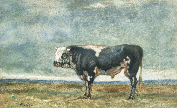 Bull by Antoine-Louis Barye - Hand-Painted Oil Painting Reproduction