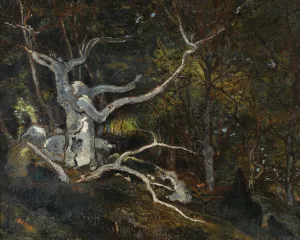 Forest Of Fontainebleau, The 'reine Blanche' by Antoine-Louis Barye Oil Painting
