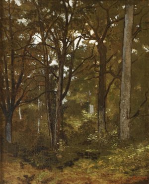 Forest Of Fontainebleau by Antoine-Louis Barye Oil Painting