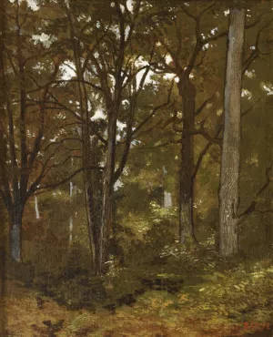 Forest Of Fontainebleau by Antoine-Louis Barye Oil Painting