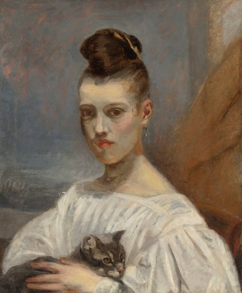 Portrait Of The Artist's Daughter, Clara by Antoine-Louis Barye - Hand-Painted Oil Painting Reproduction