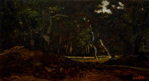 Sous-Bois A Fontainebleau by Antoine-Louis Barye Oil Painting