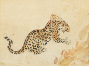 Study Of A Panther Attacking A Prey by Antoine-Louis Barye Oil Painting