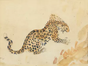 Study Of A Panther Attacking A Prey by Antoine-Louis Barye Oil Painting