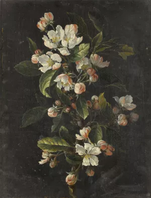 Still life of tulips by Antoine Monnoyer Oil Painting