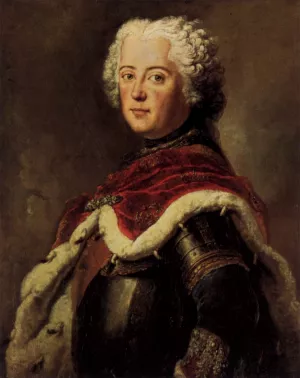 Frederick the Great as Crown Prince by Antoine Pesne Oil Painting
