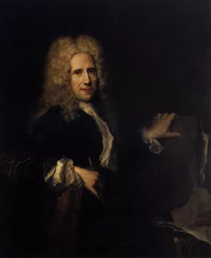 Jean Mariette, Engraver Oil painting by Antoine Pesne