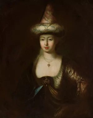 Portrait of a man in an Oriental costume by Antoine Pesne Oil Painting