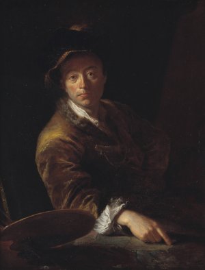 Portrait of a Painter by Antoine Pesne Oil Painting