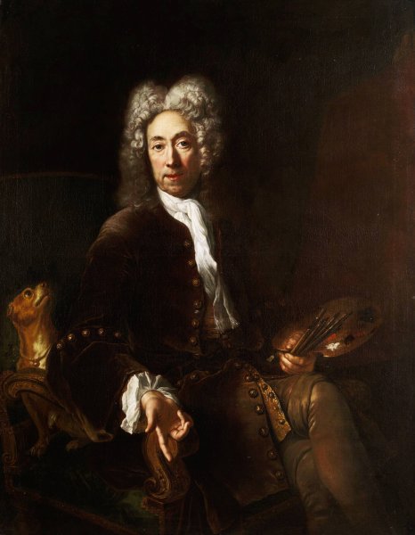 Portrait of Jean Baptiste Gayot Dubuisson  by Antoine Pesne - Hand-Painted Oil Painting Reproduction