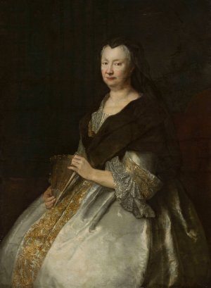 Portrait of Sophia Hedwig von Tettau by Antoine Pesne Oil Painting