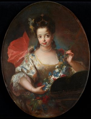 Portrait of Ursule-Anne Dubuisson by Antoine Pesne Oil Painting