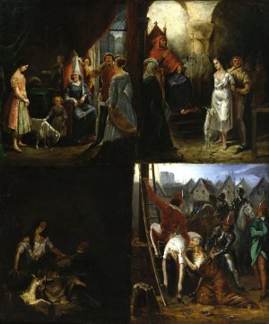 Scenes de Notre-Dame de Paris by Antoine Rivoulon Oil Painting