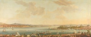 View of Constantinople by Antoine Van Der Steen Oil Painting