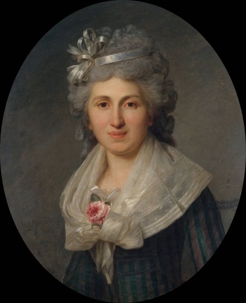 Main Product Photo of Portrait de femme  Painting by Antoine Vestier