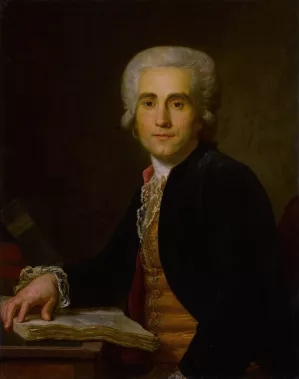 Portrait of Dr. Jean-Louis Baudelocque by Antoine Vestier Oil Painting