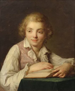 Portrait Of Jean-Rene Vestier by Antoine Vestier Oil Painting
