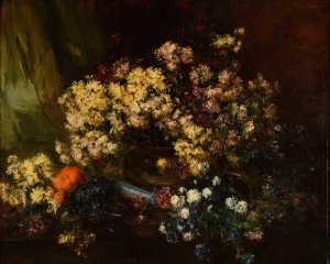Chrysanthemes by Antoine Vollon Oil Painting