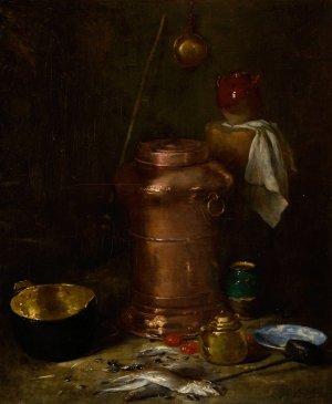 Interieur de cellier by Antoine Vollon Oil Painting