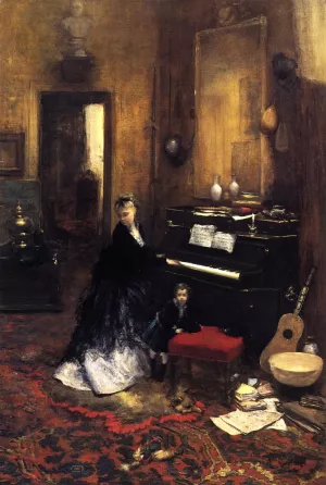 Interior Scene also known as A Corner of My Studio Oil painting by Antoine Vollon
