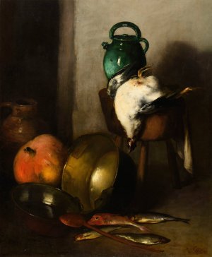Nature morte by Antoine Vollon Oil Painting