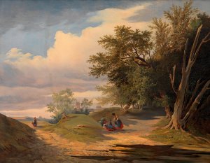 Landschaft by Anton Altmann Oil Painting