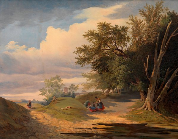 Landschaft  by Anton Altmann - Hand-Painted Oil Painting Reproduction