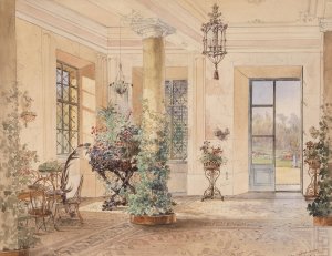 Sala Terrena in einem SchlOschen by Anton Altmann The Younger Oil Painting